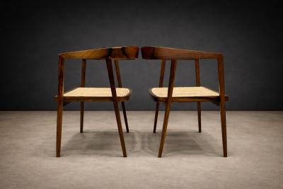 Joaquim Tenreiro Pair of Armchairs in Rosewood and Cane Joaquim Tenreiro 1950s Lot 533