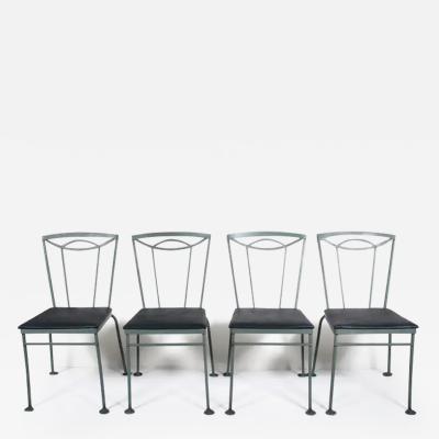 John Salterini Set of Four Tempestini for Salterini Wrought Iron Dining Chairs circa 1940