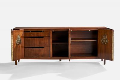 John Widdcomb Cabinet with Wood and Brass USA 1950s