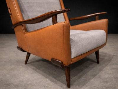 Jorge Zalszupin Bergere Lounge Chair Ottoman by Jorge Zalszupin Rosewood Lot 737A