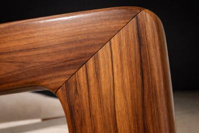Jorge Zalszupin Brazilian Modern Armchair in Caviuna wood Wool Jorge Zalszupin 1960s 608A
