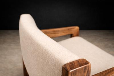 Jorge Zalszupin Brazilian Modern Armchair in Caviuna wood Wool Jorge Zalszupin 1960s 608A
