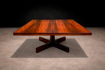 Jorge Zalszupin Chanceler Coffee Table in Rosewood and Metal Jorge Zalszupin Lot 852A