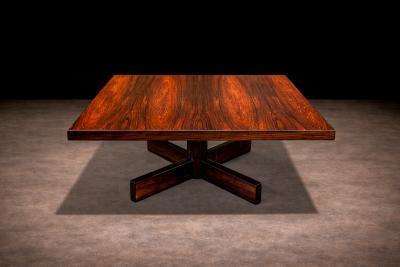 Jorge Zalszupin Chanceler Coffee Table in Rosewood and Metal Jorge Zalszupin Lot 852A