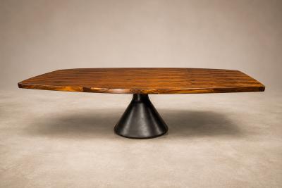 Jorge Zalszupin Dining Table Guanabara in Rosewood Concrete Metal Lot 827B