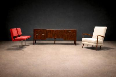 Jorge Zalszupin Midcentury Modern Credenza in Rosewood Jorge Zalszupin 1960s Lot 95