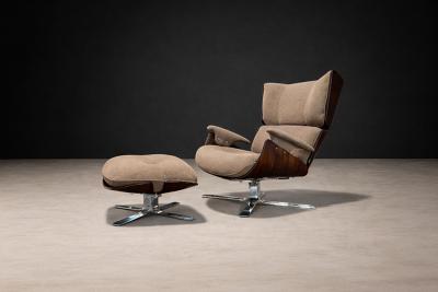 Jorge Zalszupin Paulistana Armchair with Ottoman by Jorge Zalszupin c 1959 Lot 802A