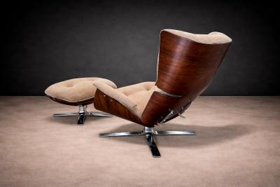 Jorge Zalszupin Paulistana Armchair with Ottoman by Jorge Zalszupin c 1959 Lot 802A