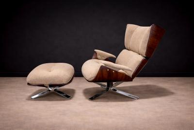 Jorge Zalszupin Paulistana Armchair with Ottoman by Jorge Zalszupin c 1959 Lot 802A