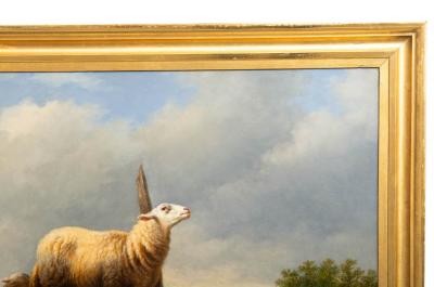 LAURENT DE BEUL Shepherd Boy with his Flock 1864 Lauren De Beul