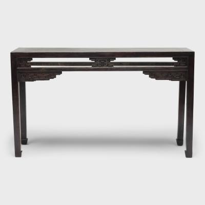 Lacquered Console Table with Scroll Spandrels