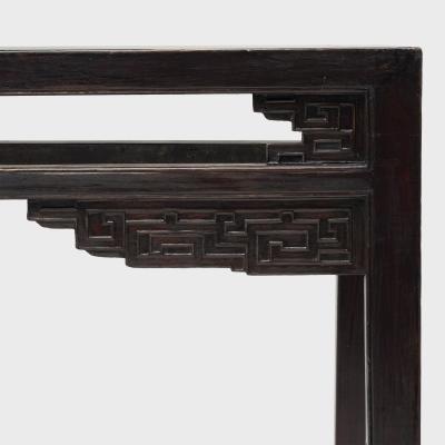 Lacquered Console Table with Scroll Spandrels