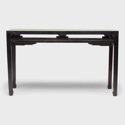 Lacquered Console Table with Scroll Spandrels