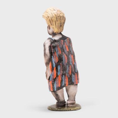 Lady in a Striped Dress by Allan Winkler