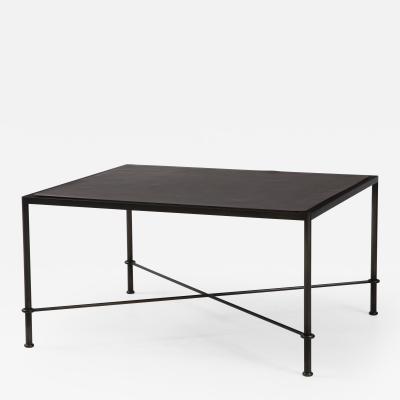 Lance Thompson Mies Handmade Leather and Iron Coffee Table by Lance Thompson Made to Order