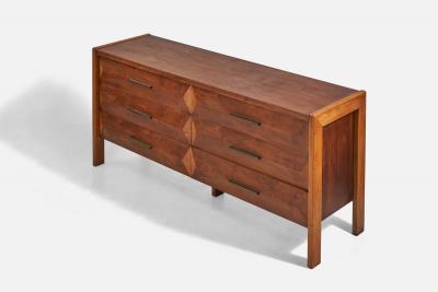Lane Furniture Dresser with Oak and Brass USA 1970s