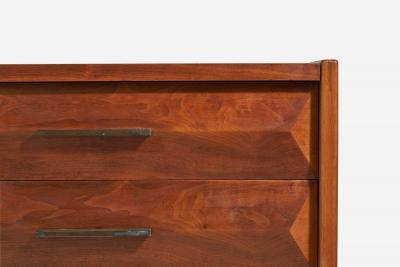 Lane Furniture Dresser with Oak and Brass USA 1970s
