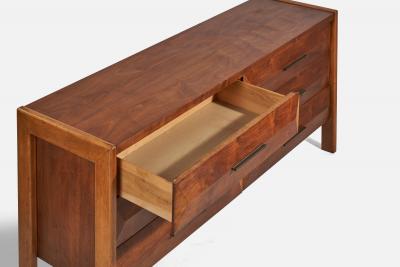 Lane Furniture Dresser with Oak and Brass USA 1970s
