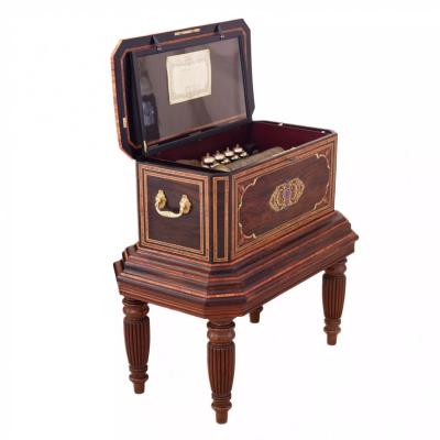 Large Orchestral Musical Box On Stand Switzerland