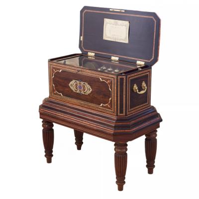 Large Orchestral Musical Box On Stand Switzerland