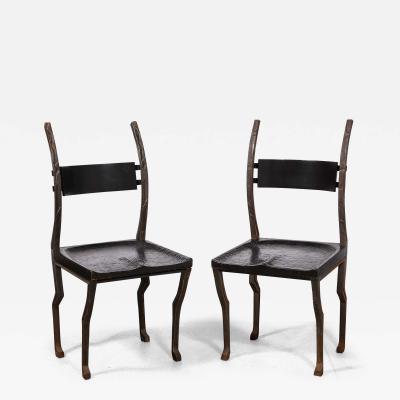 Laura Johnson Drake Pair of Rare Metal Chairs