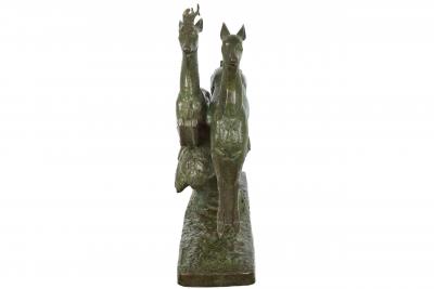 Leaping Stag and Hind Andre Vincent Becquerel French 1893 1981 