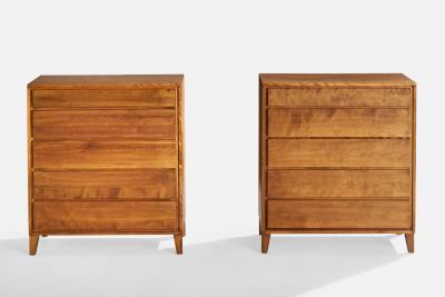 Leslie Diamond Chests of Drawers in Maple USA 1950s
