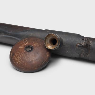 Long Bamboo Opium Pipe with Red Clay Bowl