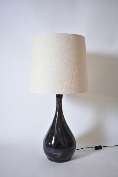 Long neck black ivory brush lamp Helder 