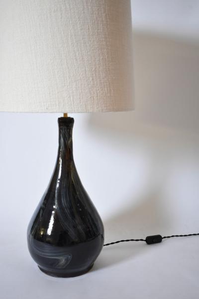 Long neck black ivory brush lamp Helder 