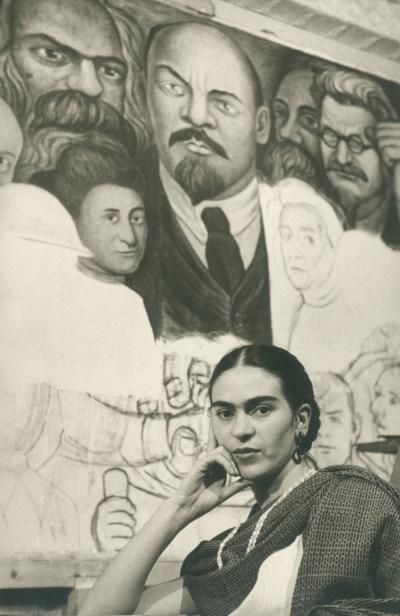 Lucienne Bloch Frida In Front Of The Unfinished Communist Unity Panel New Workers School
