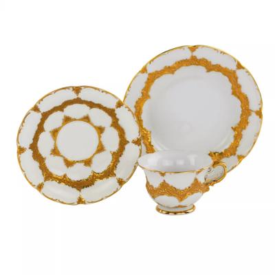 Luxurious Mocha Coffee Service For Six Persons Meissen 20th Century