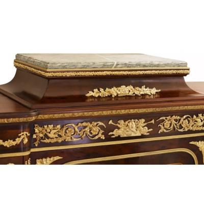 Mahogany And Gilt Bronze Display Cabinet Francois Linke France