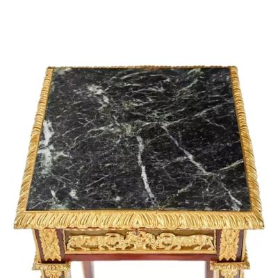 Mahogany And Gilt Bronze Pedestal Console In The Spirit Of Francois Linke 