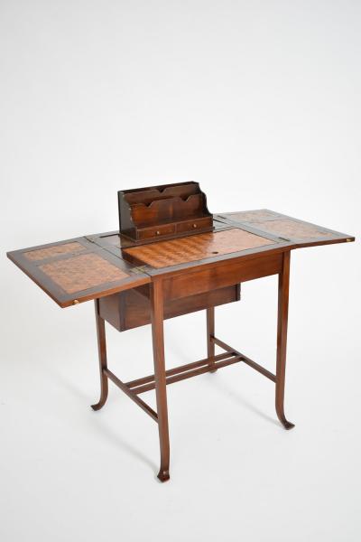 Mahogany system desk table XIXth c 