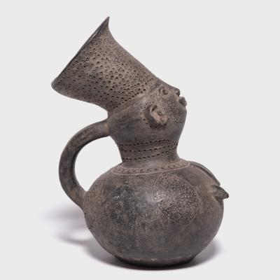 Mangbetu Terracotta Ceremonial Jug