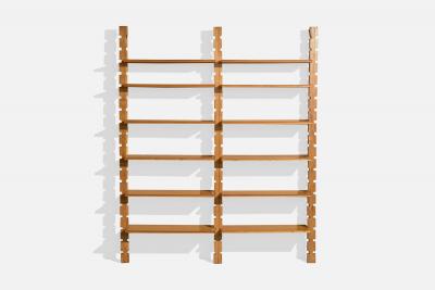 Marco Comolli Bookcase with Wood and Metal Italy 1950s