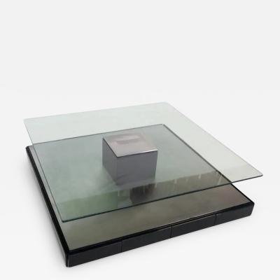 Marco Fantoni T147 Glass Top Coffee Table by Marco Fantoni for Tecno