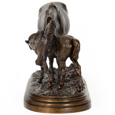 Mare and Foal Isidore Jules Bonheur cast by Peyrol