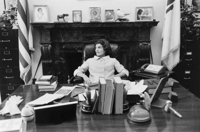 Mark Shaw Mark Shaw Kennedy Jackie Sits at JFK s Senate Desk 1959