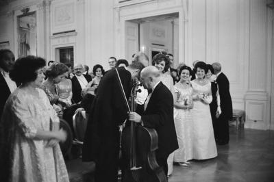 Mark Shaw Mark Shaw Kennedy John Talks to Pablo Casals at White House Concert 1961