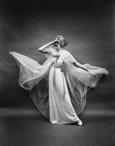 Mark Shaw Mark Shaw Vanity Fair Sheer Robe Blowing Circa 1955