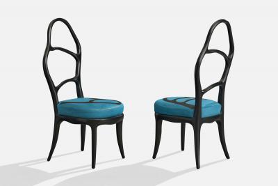 Mattia Bonetti Side Chairs with Aluminum and Hide Italy 2009