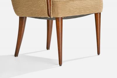 Melchiorre Bega Armchairs with Fabric and Wood Italy 1949
