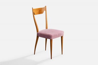 Melchiorre Bega Dining Room Chairs with Wood and Fabric Italy 1950s