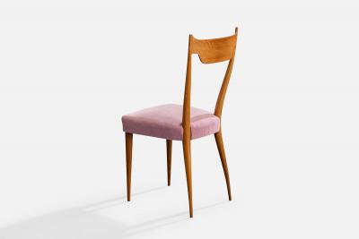 Melchiorre Bega Dining Room Chairs with Wood and Fabric Italy 1950s