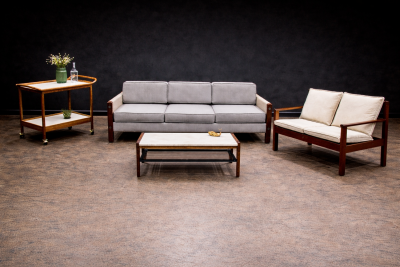 Michel Arnoult Ouro Preto Loveseat in Imbuia Michel Arnoult 1960s Lot 870