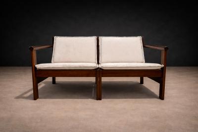 Michel Arnoult Ouro Preto Loveseat in Imbuia Michel Arnoult 1960s Lot 870