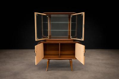 Midcentury Bar Cabinet in Rosewood with Mirrored Glass Interior Lot 860