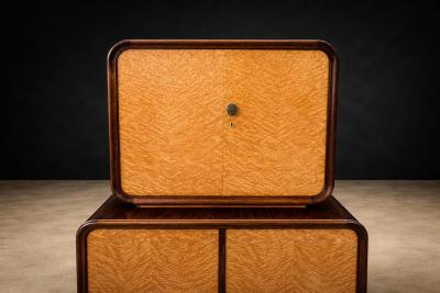 Midcentury Bar Cabinet in Rosewood with Mirrored Glass Interior Lot 860
